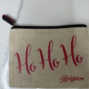 Brighton Festive Cream and Red Holiday Coin or Card Pouch